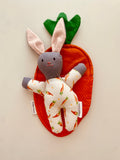 PJ Pals Bunny in Carrot Bed (grey)